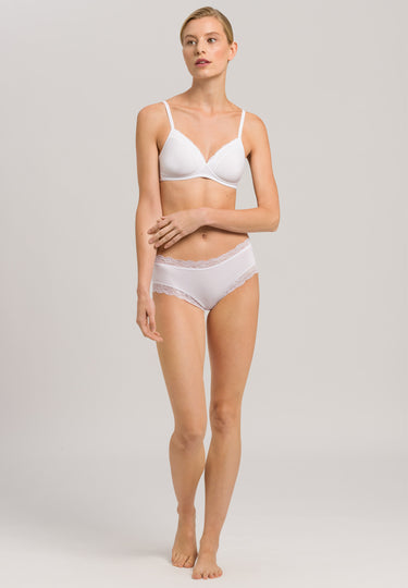 72432 Cotton Lace Spacer Soft Cup Bra - 101 White